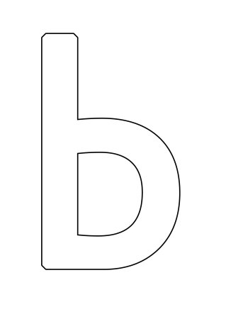 Трафарет буквы ь