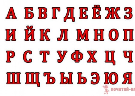 Алфавит печатными буквами