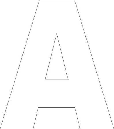 Контуры букв для распечатки