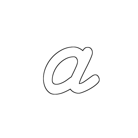 Трафарет прописных букв