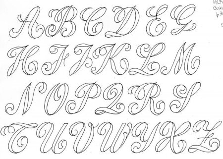 Трафарет прописных букв