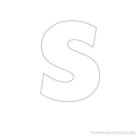 Трафарет английской буквы s