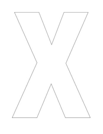 Трафарет буква x