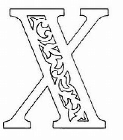Трафарет буква x