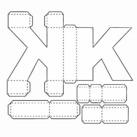 Буква к аппликация трафарет