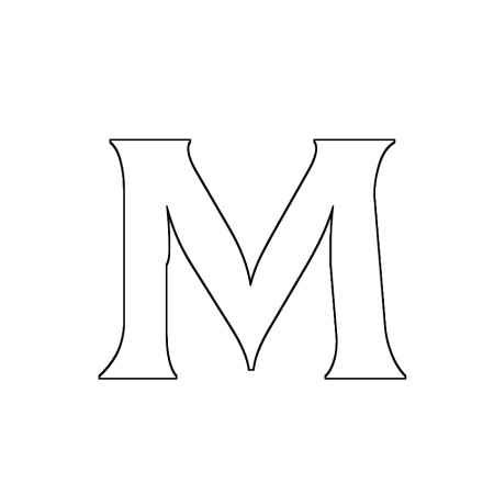 Макет буквы м