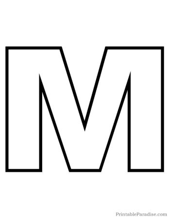 Объемная буква м