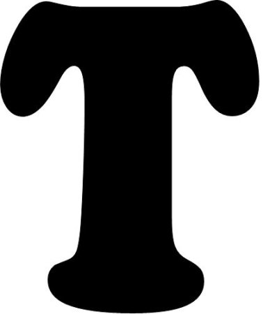 Буква т трафарет
