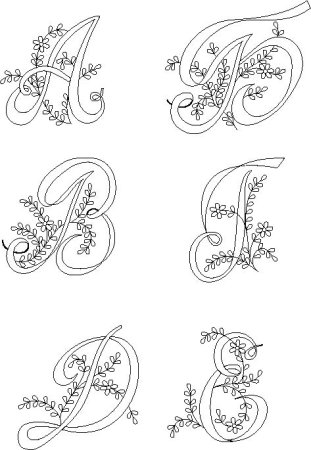 Вензеля для вышивки гладью схемы
