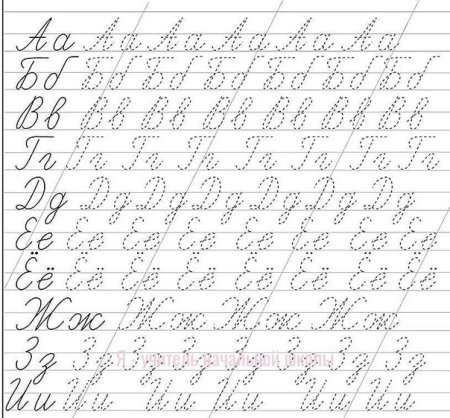 Прописные буквы русского алфавита пропись