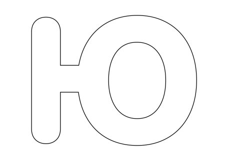 Буква ю трафарет