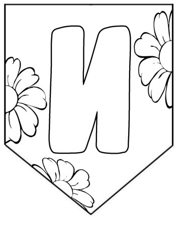 Гирлянда с возвращением домой большие буквы для распечатки