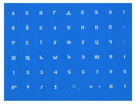 Линейка с буквами и цифрами