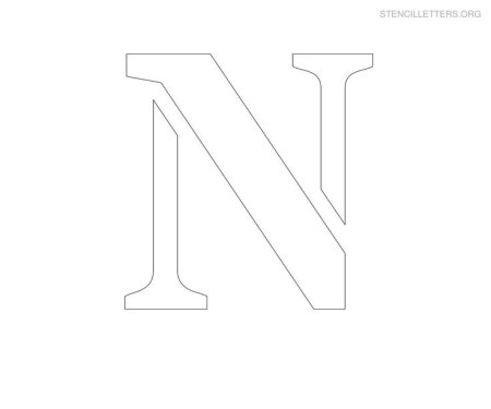 Трафарет буквы n