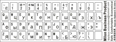 Наклейки на клавиатуру