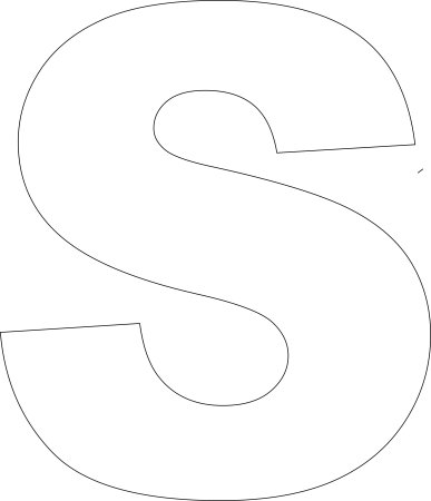 Трафарет буквы s