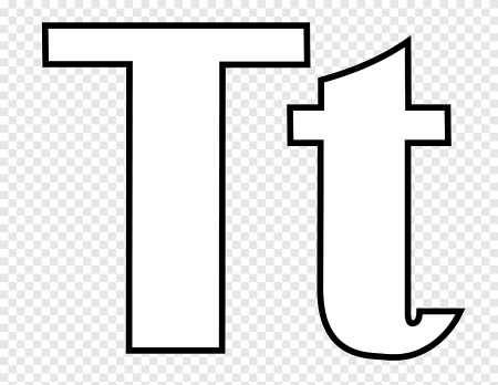Трафарет буквы t