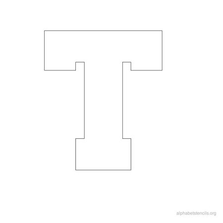 Буква т трафарет