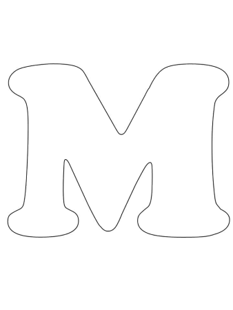 Буква м трафарет