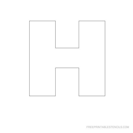 Буква н трафарет