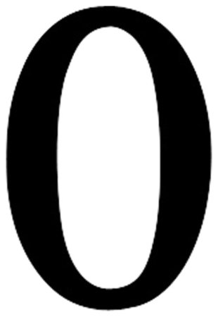 Цифра 0 черная