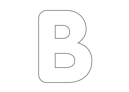 Буква е трафарет для вырезания