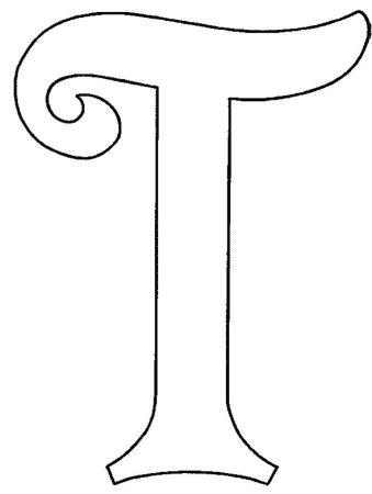 Буква т трафарет