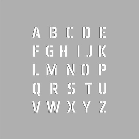 Трафаретные буквы английского алфавита