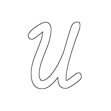 Трафарет прописных букв