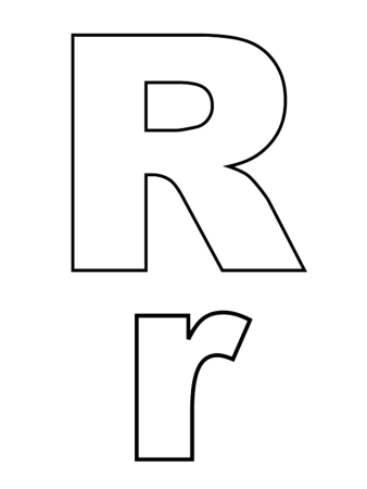 Трафарет английской буквы r