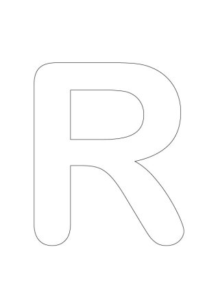 Трафарет буквы r