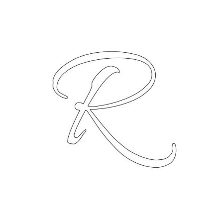 Буква r трафаретная