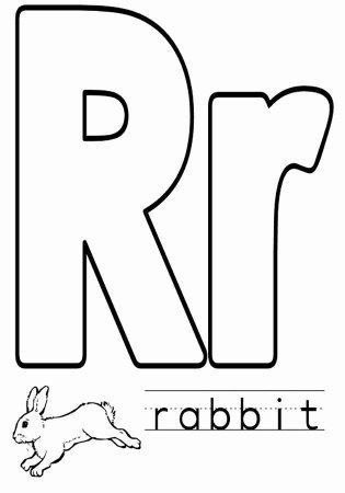 Трафарет английской буквы r