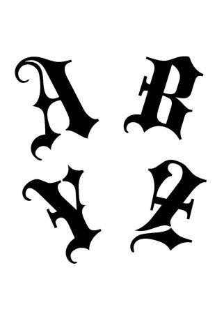 Буквы в стиле Готика