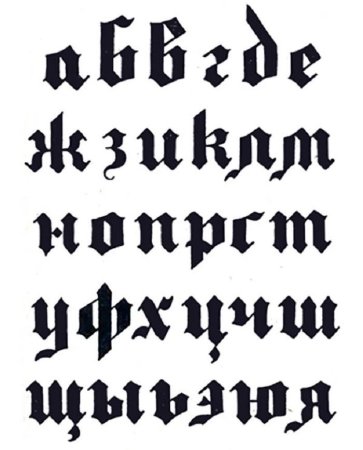 Готический шрифт английский неоготика