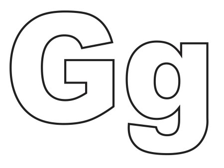 Английская буква g раскраска
