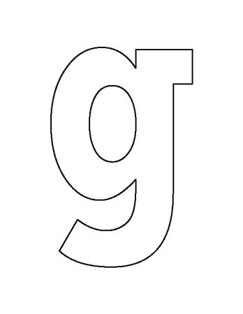 Трафарет буквы g