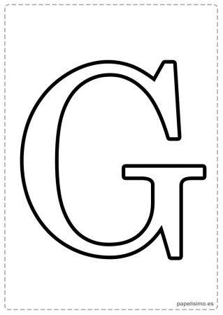 Трафарет буквы g для вырезания