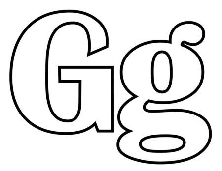 Трафарет буквы g