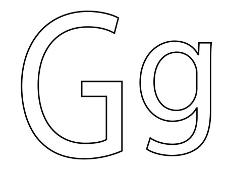 Трафарет буквы g