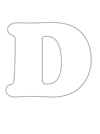 Буква d трафарет