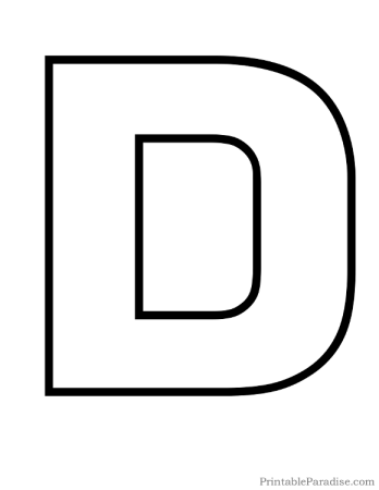 Буква d печатная