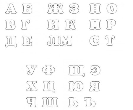 Алфавит трафарет