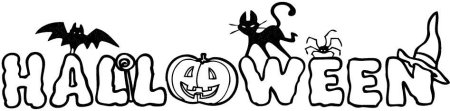 Трафареты на Хэллоуин Boo