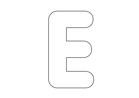 Буква е трафарет