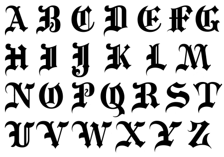 Готическая письменность Готический шрифт