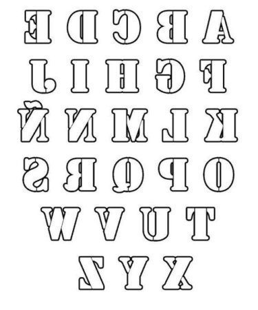 Трафарет английских букв