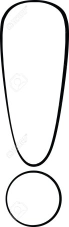 Восклицательный знак трафарет