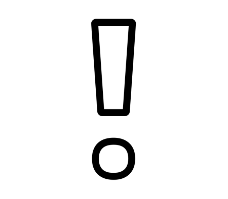 Знак восклицания белый