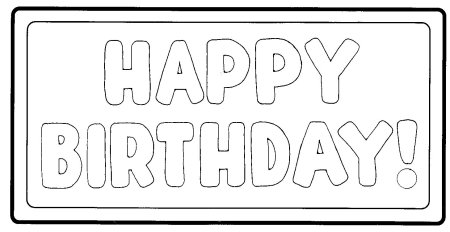 Трафарет букв Happy Birthday